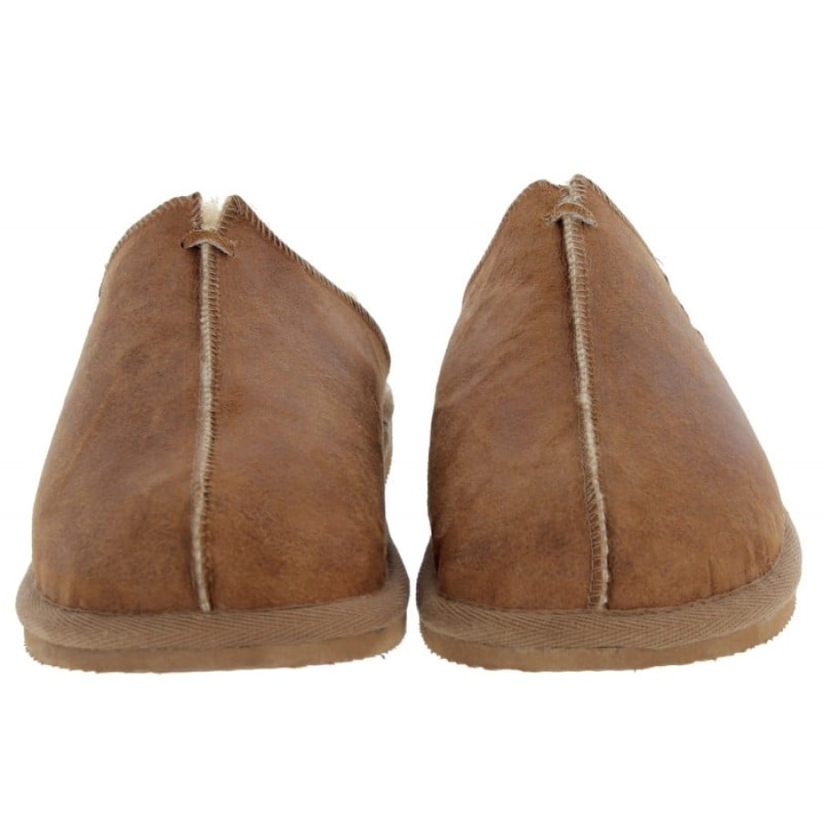 Men'S Shepherd of Sweden | Sheperd Of Sweden Hugo Mule Slippers - Antique/Cognac