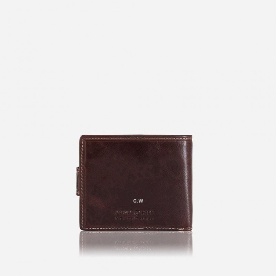 Men'S Jekyll & Hide | Jekyll & Hide Oxford Bifold Wallet And I.D Window - Coffee Leather