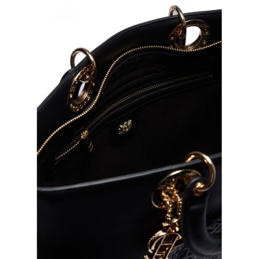 Women'S Holland Cooper | Regency Leather Tote Bag - Black Leather