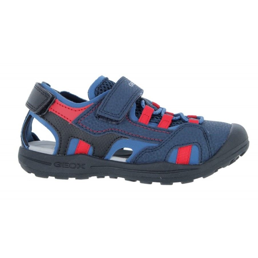 Children'S Geox Boys Sandals | Vaniett Boy J155Xc Closed Toe Sandals - Navy