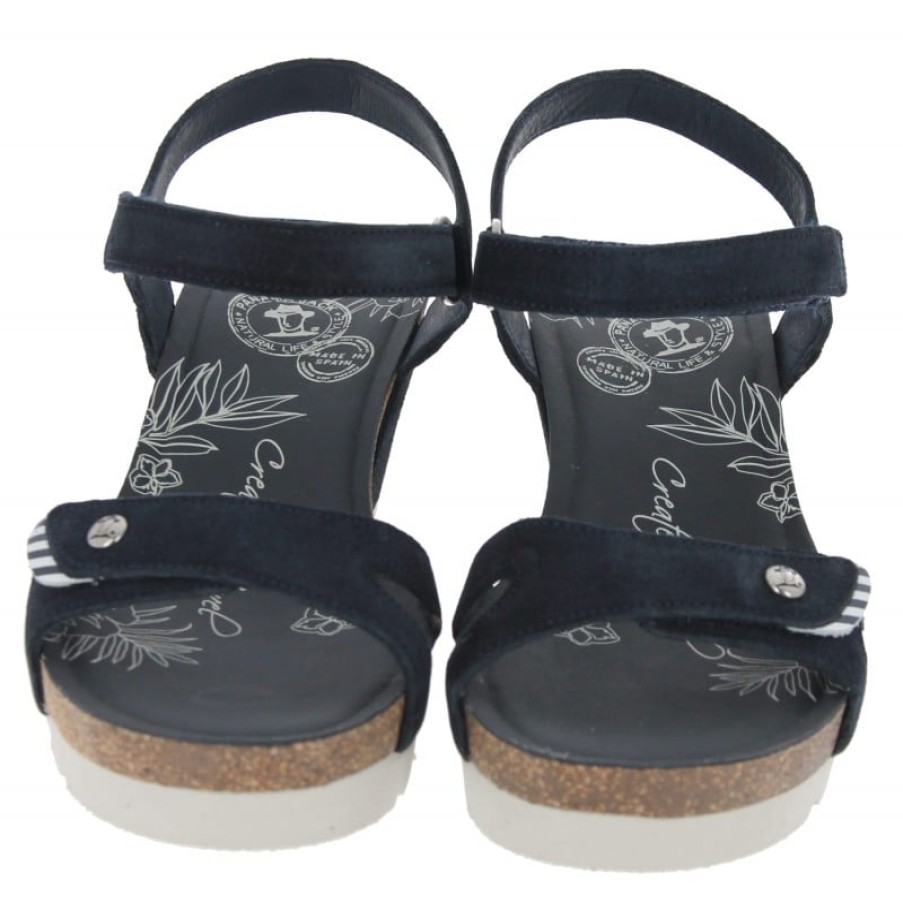 Women'S Panama Jack | Julia Wedge Sandals - Navy Suede