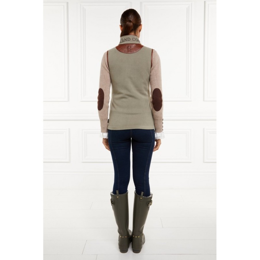 Women'S Holland Cooper | Country Fleece Gilet - Sage