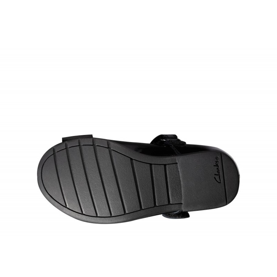 Children'S Clarks Girls School Shoes | Scala Tap Toddler School Shoes - Black Patent