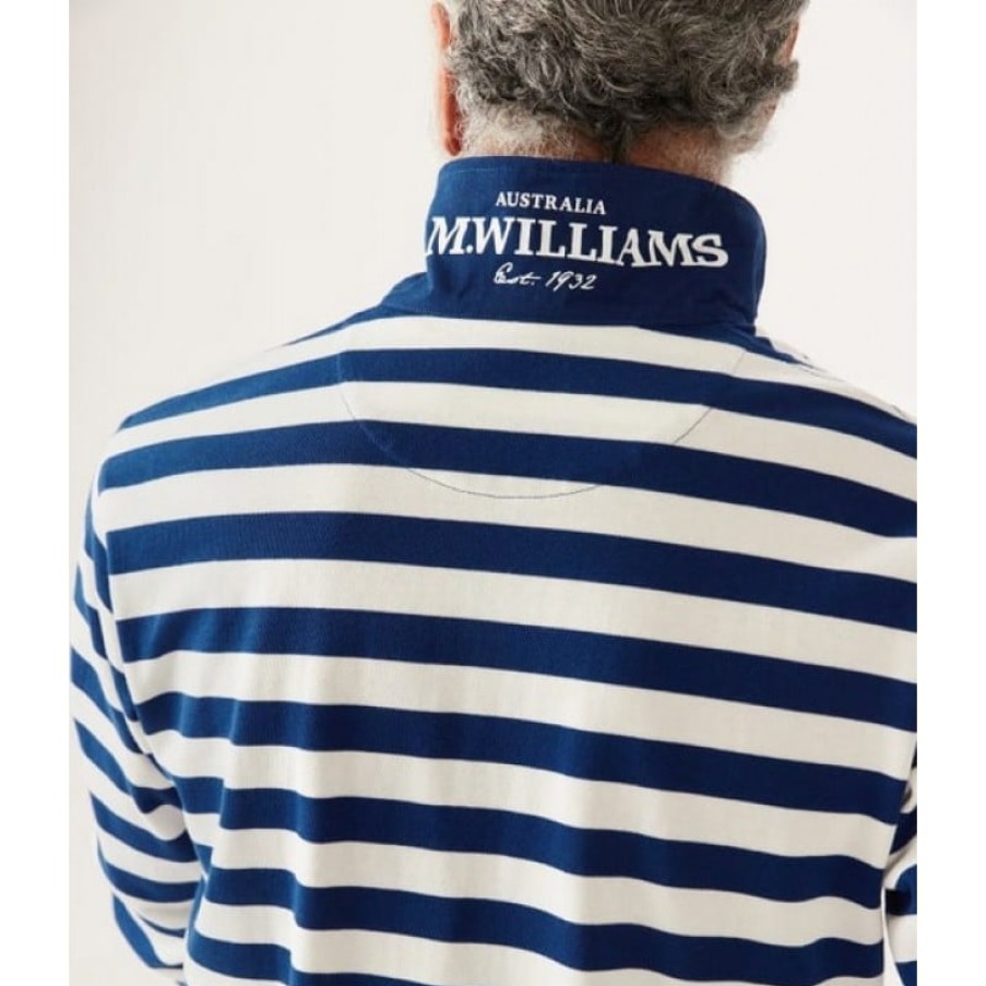 Men'S R. M. Williams | Tweedale Rugby Top - Navy / White