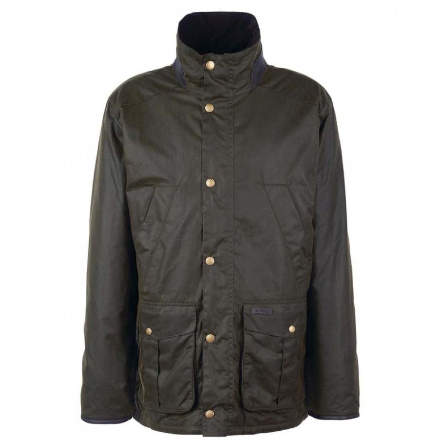 Men'S Barbour | Brockstone Wax Mwx2188 Wax Jaclet - Green