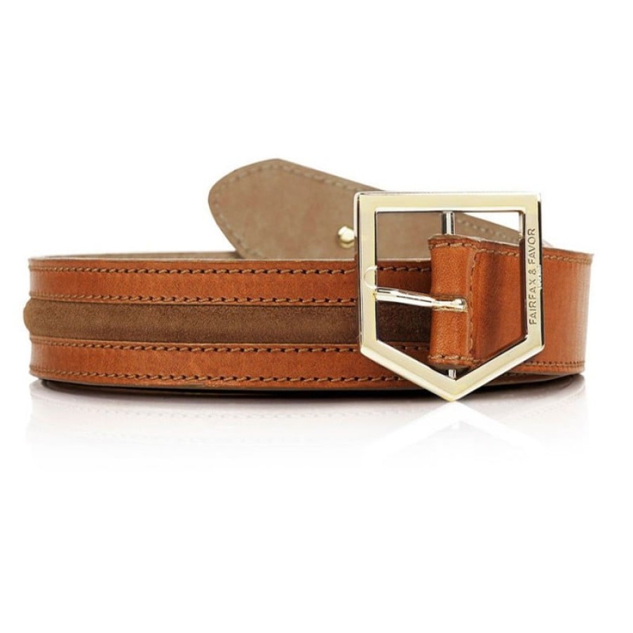 Women'S Fairfax and Favor | Fairfax & Favor Hampton Belt - Tan Suede