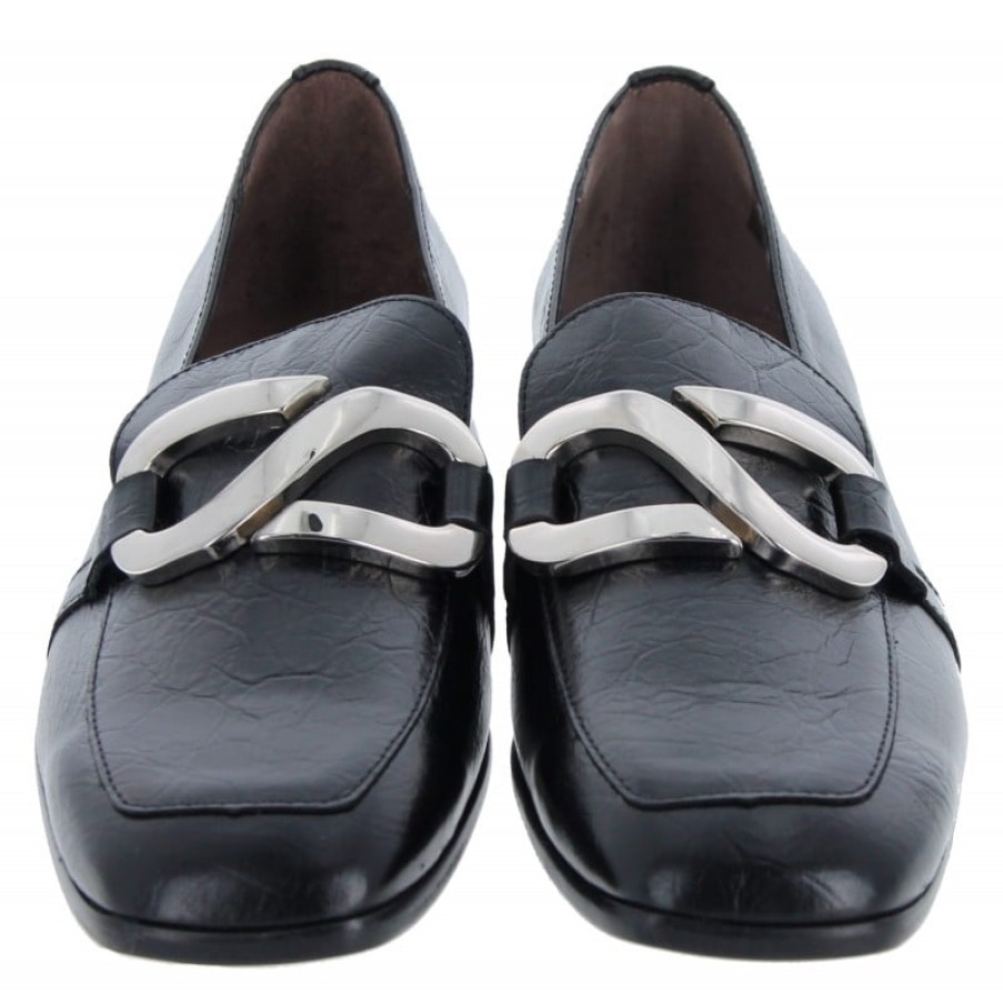 Women'S Wonders | C-7110 Loafers - Black Leather