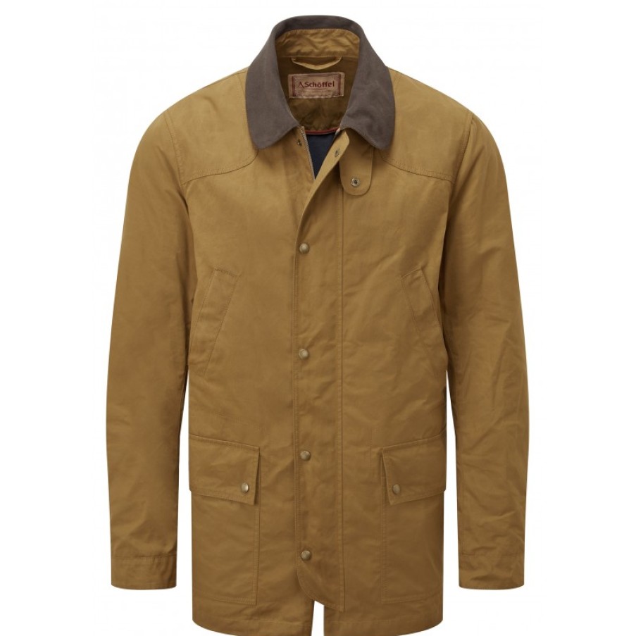 Men'S Schoffel | Preston Wax Jacket 5052 - Bracken Cotton