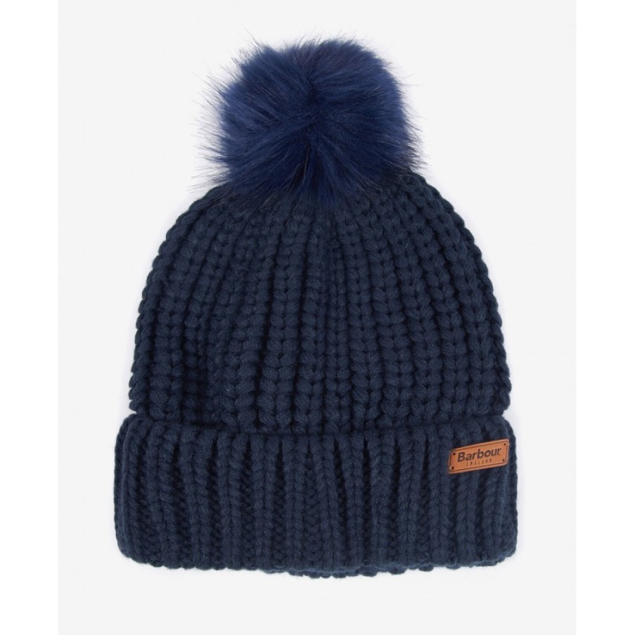 Women'S Barbour | Saltburn Beanie Lha0336 - Navy