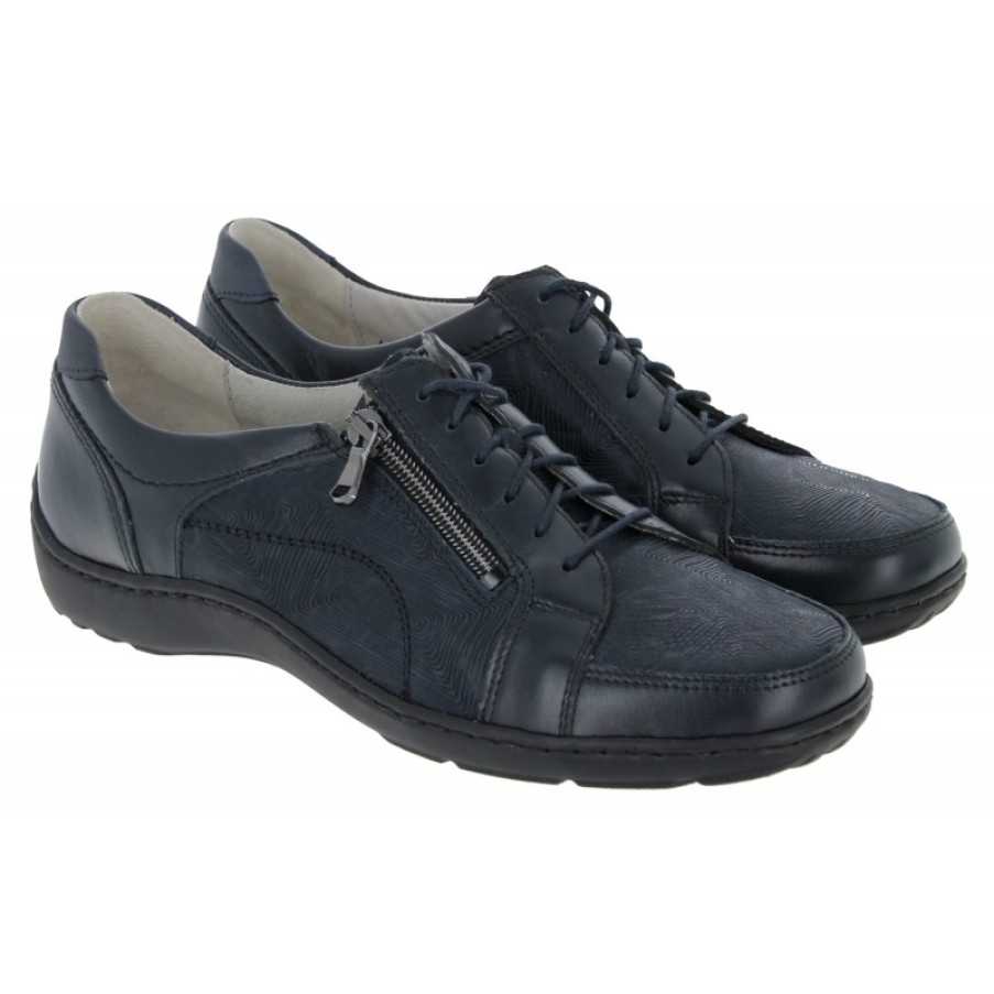 Women'S Waldlaufer | Henni 496042 Shoes - Navy Leather