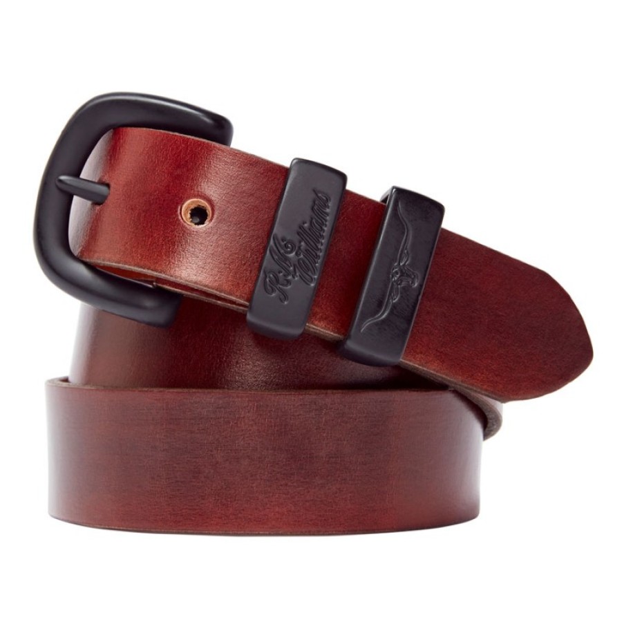 Men'S R. M. Williams | Burnished Drover 1.25" Belt - Mahogany