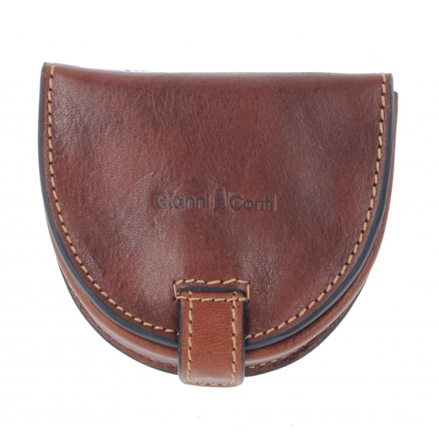 Men'S Gianni Conti | 917086 Coin Holder -Cognac