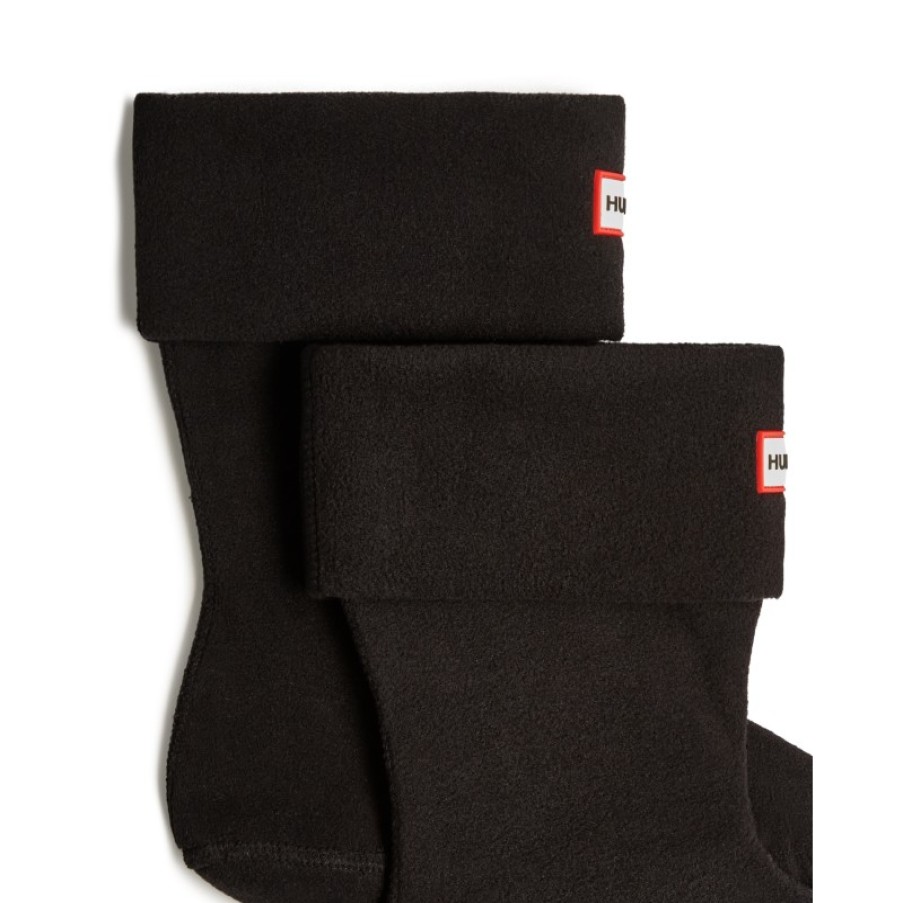 Women'S Hunter | Recycled Fleece Short Boot Sock Uas3401Rcf - Black