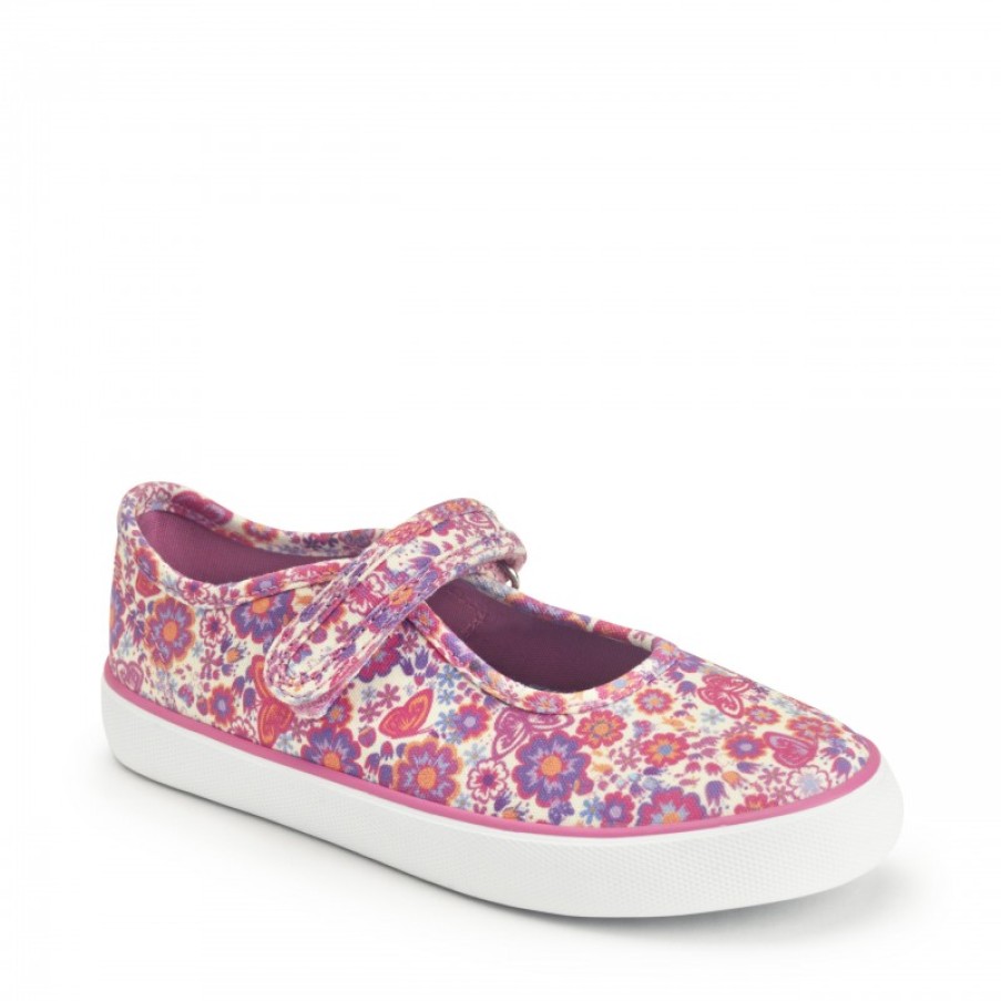 Children'S Start-Rite Girls Canvas Shoes | Busy Lizzie Canvas Shoes - Pink Floral