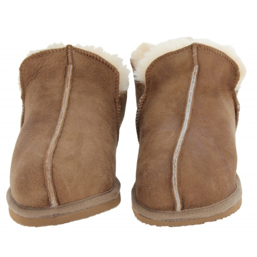 Men'S Shepherd of Sweden | Anton Mens Sheepskin Slippers - Antique/Cognac