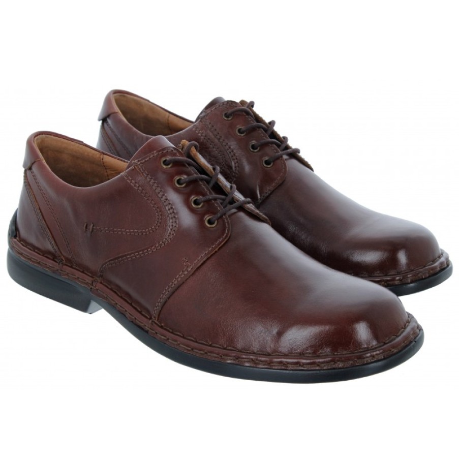 Men'S Josef Seibel | Walt 27204 Lace-Up Shoes - Brandy Leather