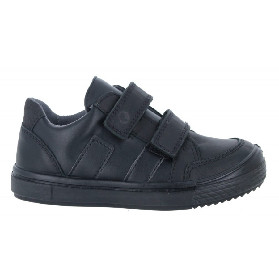 Children'S Ricosta Boys School Shoes | Ethan 5600102 School Shoes - Black Leather