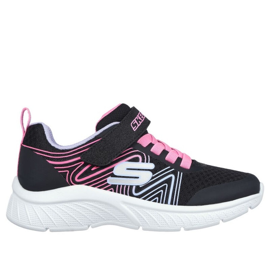 Children'S Skechers Girls Trainers | Microspec Plus 303535L Trainers - Black/Multi