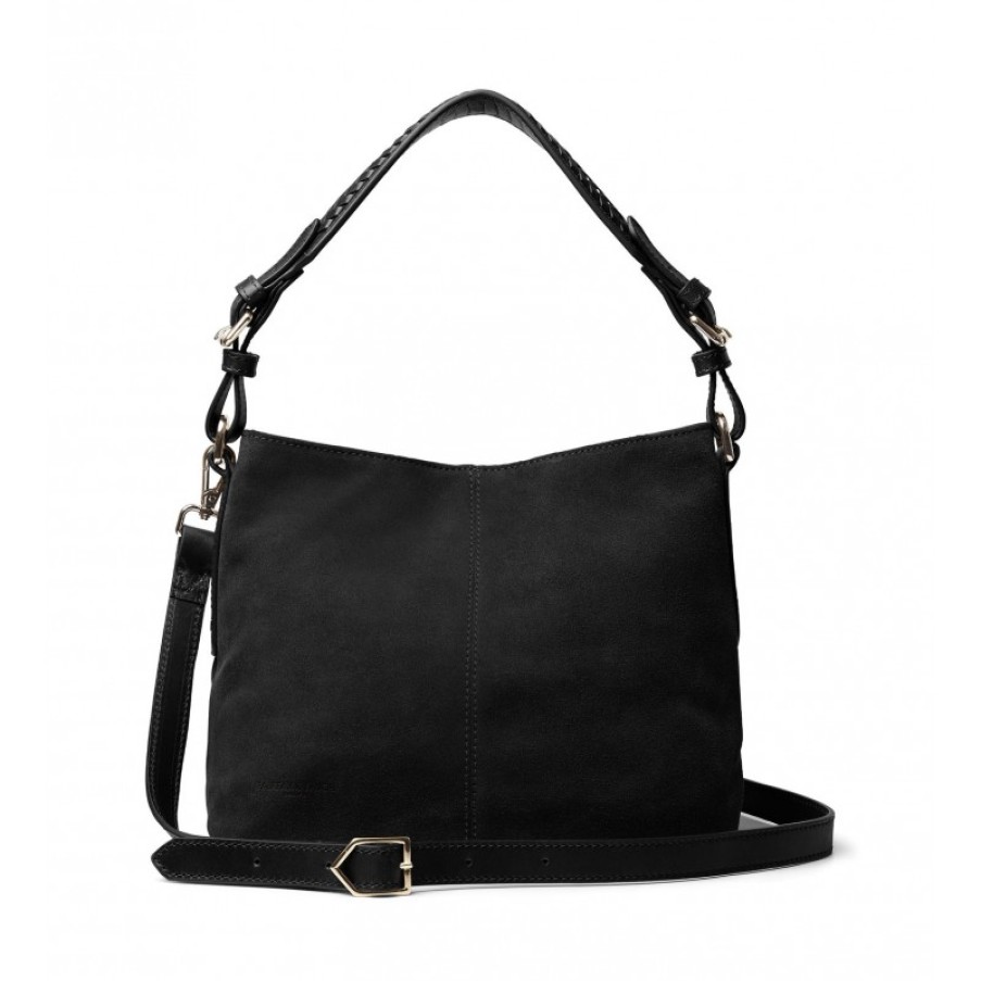 Women'S Fairfax and Favor | Fairfax & Favor Mini Tetbury Tote Bag - Black Suede