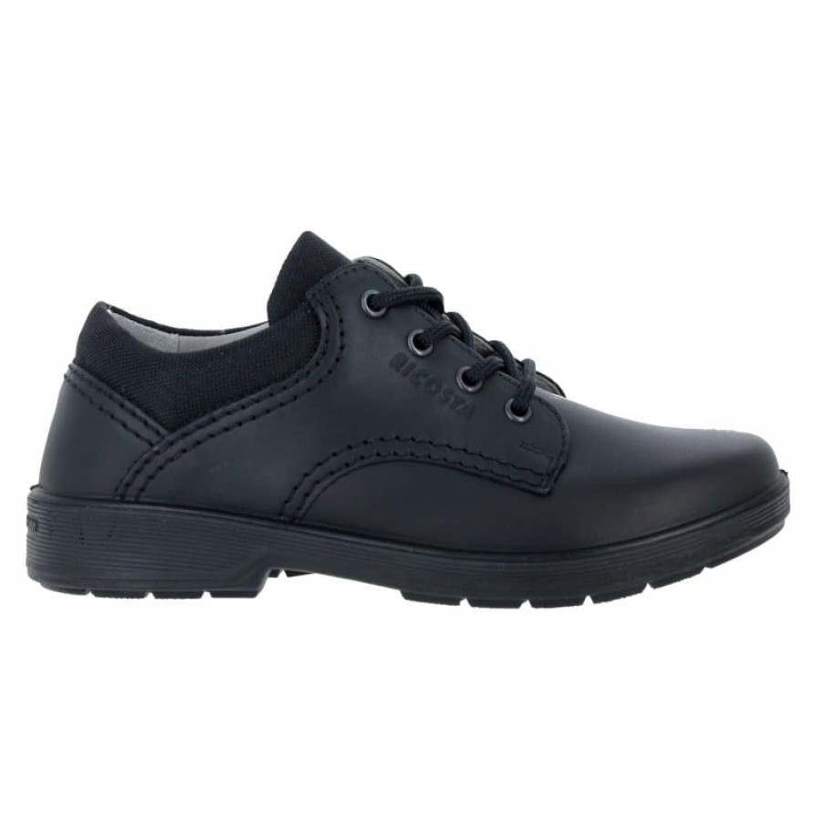 Children'S Ricosta Teen Boys School Shoes | Harry 4100203 School Shoes - Black Leather