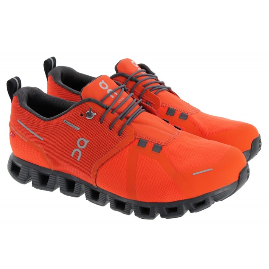 Men'S On Running | Cloud 5 Waterproof 59.98144 Trainers - Flame/Eclipse