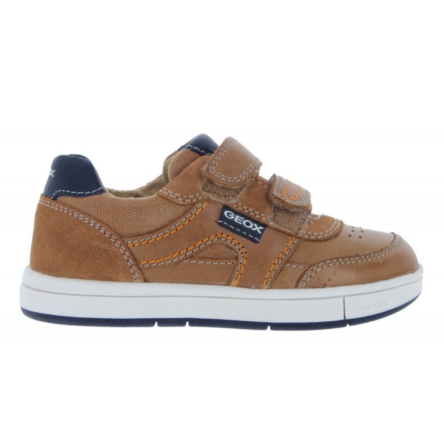 Children'S Geox Boys Shoes | Gb2543A B Trottola Shoes - Caramel / Navy