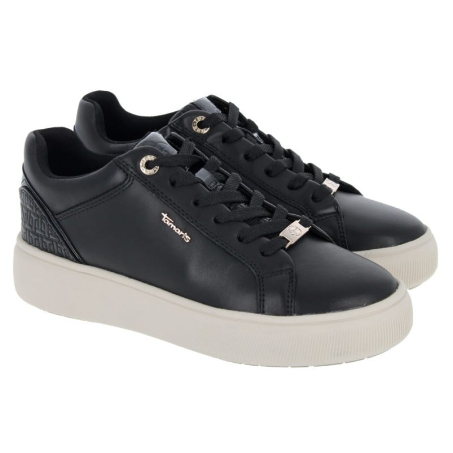 Women'S Tamaris | Violetta 23700 Trainers - Black Leather