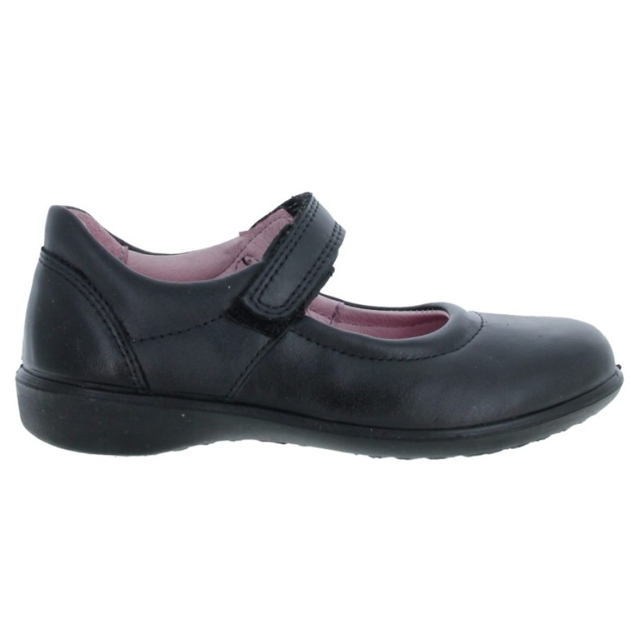 Children'S Ricosta Girls School Shoes | Beth 8500102 School Shoes - Black Leather