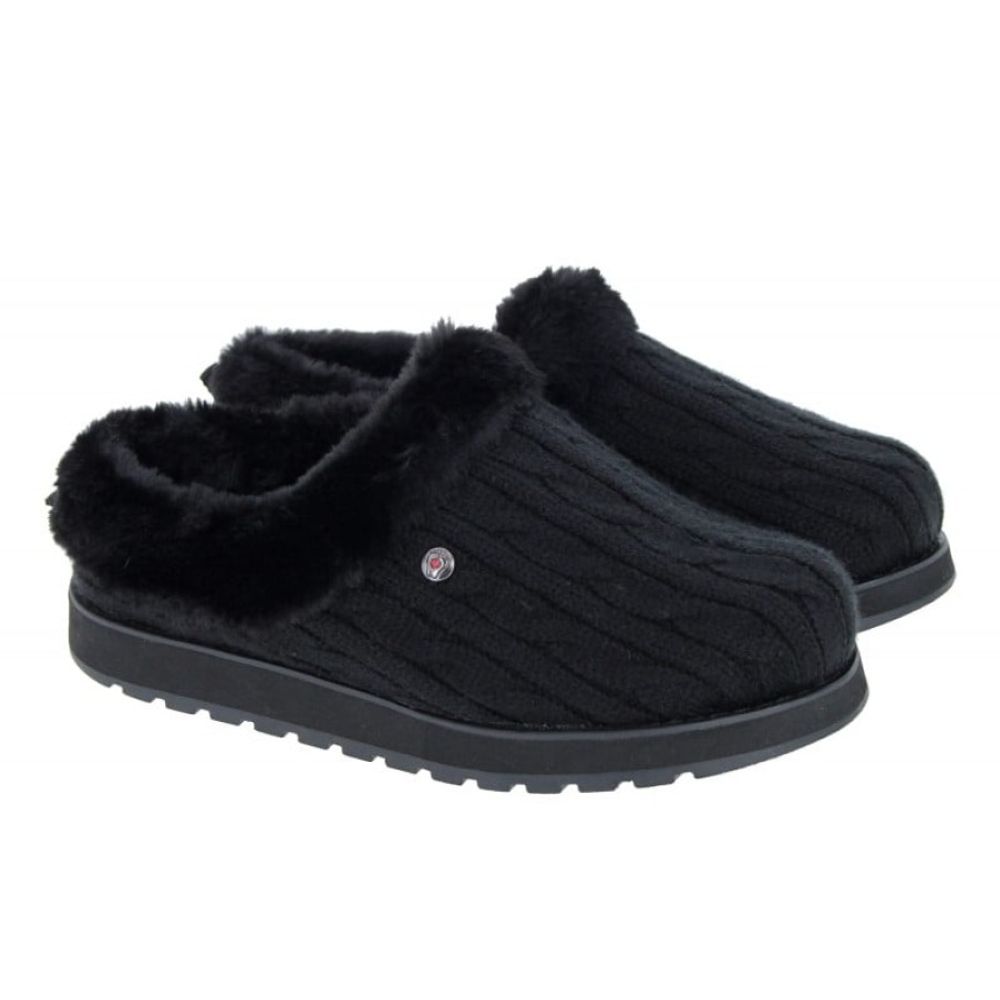 Women'S Skechers | Keepsakes Ice Angel 31204 Mule Slippers - Black