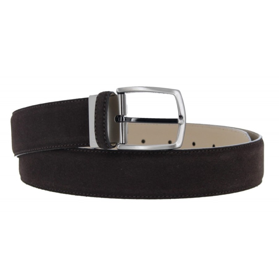 Men'S The Golden Boot | Golden Boot 11231 Belt - Brown Suede