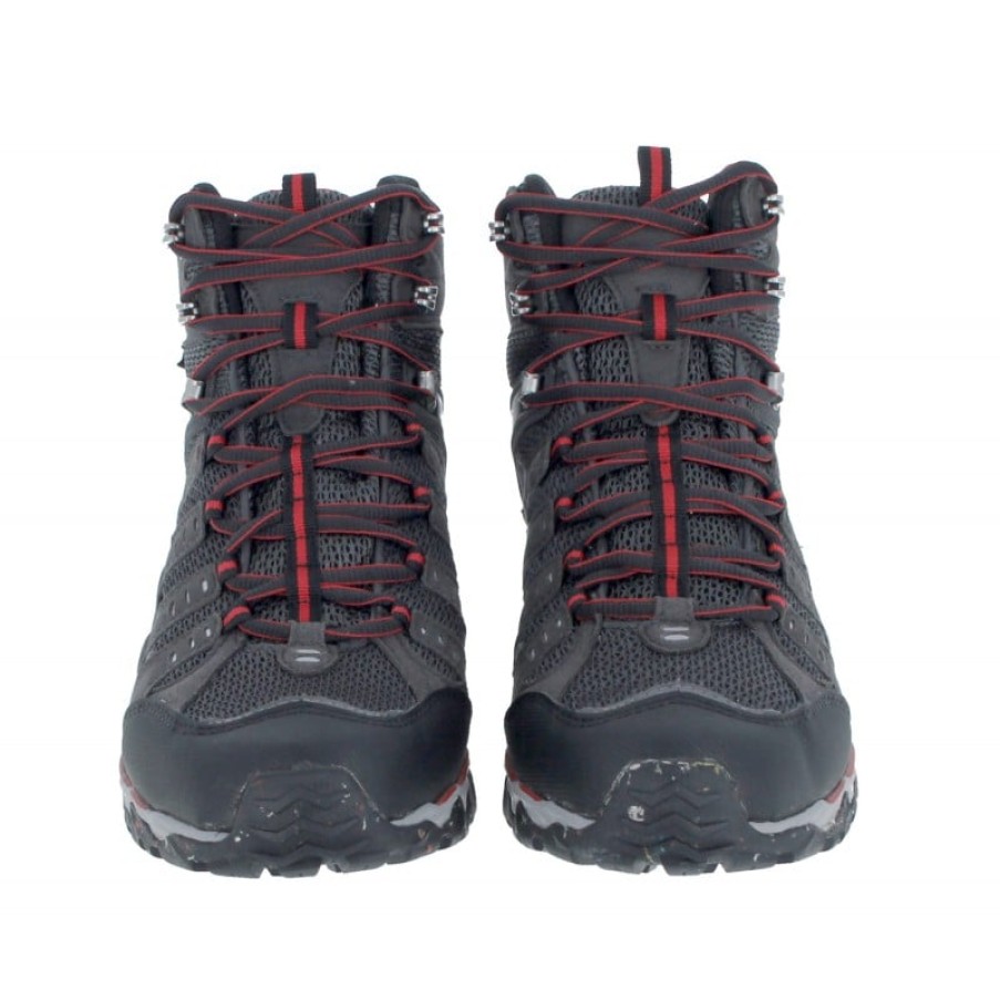 Men'S Meindl | Respond Mid Ii Gtx 4687 Walking Boots - Graphit/Rot