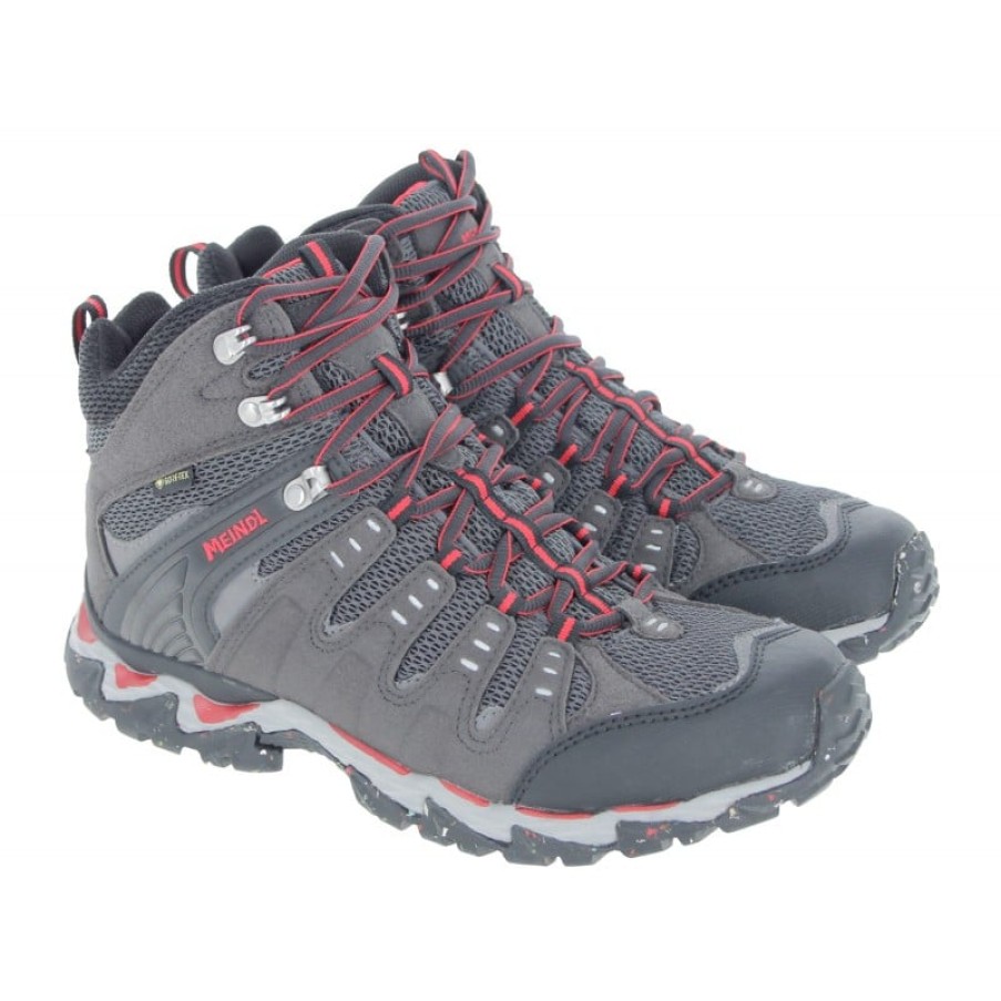 Men'S Meindl | Respond Mid Ii Gtx 4687 Walking Boots - Graphit/Rot