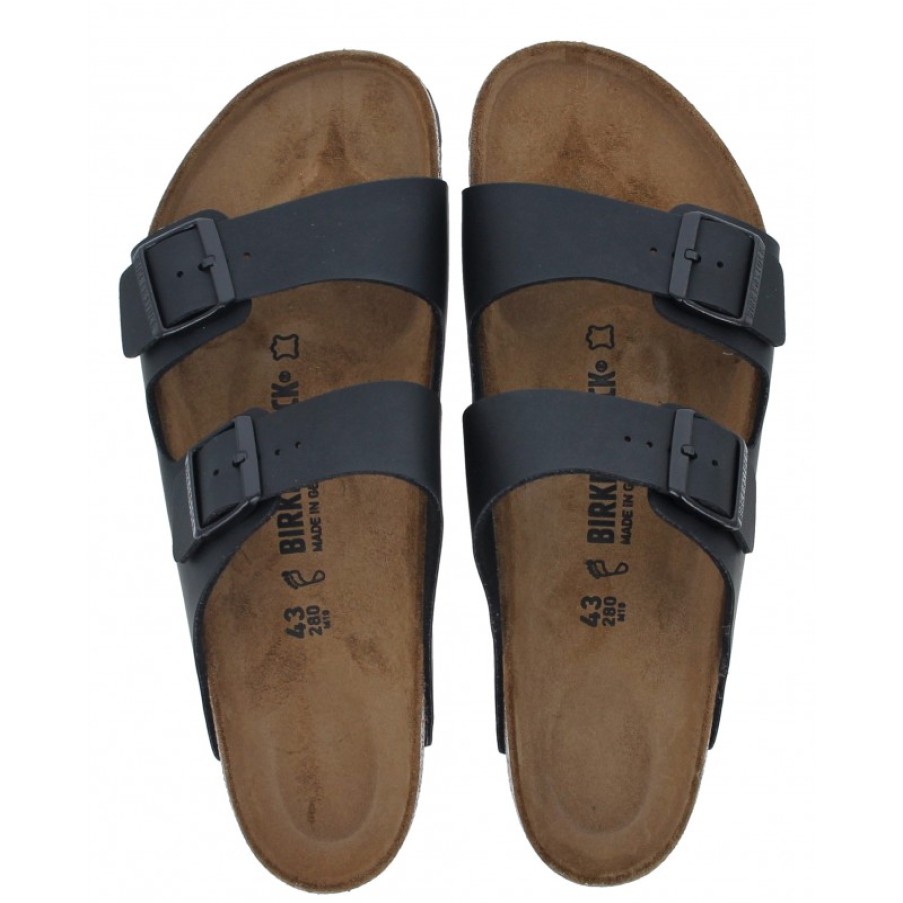 Men'S Birkenstock | Arizona 0051791 Sandals - Black Birko-Flor