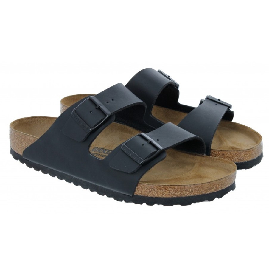 Men'S Birkenstock | Arizona 0051791 Sandals - Black Birko-Flor