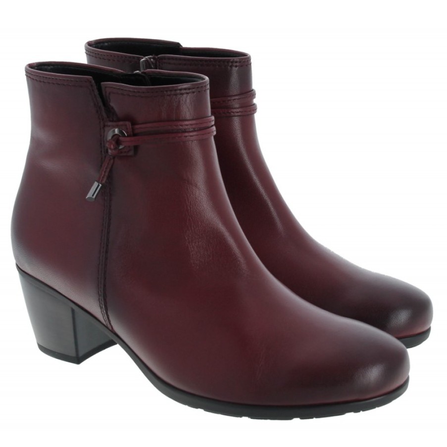 Women'S Gabor | Ela 35.522 Ankle Boots - Bordeaux Leather