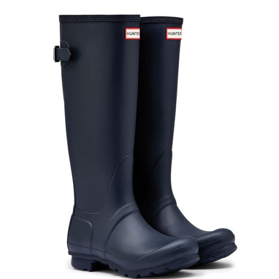 Women'S Hunter | Womens Orginal Tall Back Adjustable Wft1001Rma Wellingtons - Navy