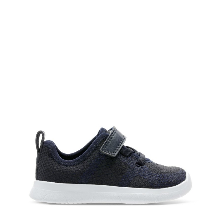 Children'S Clarks Boys Trainers | Ath Flux Toddler Trainers - Navy