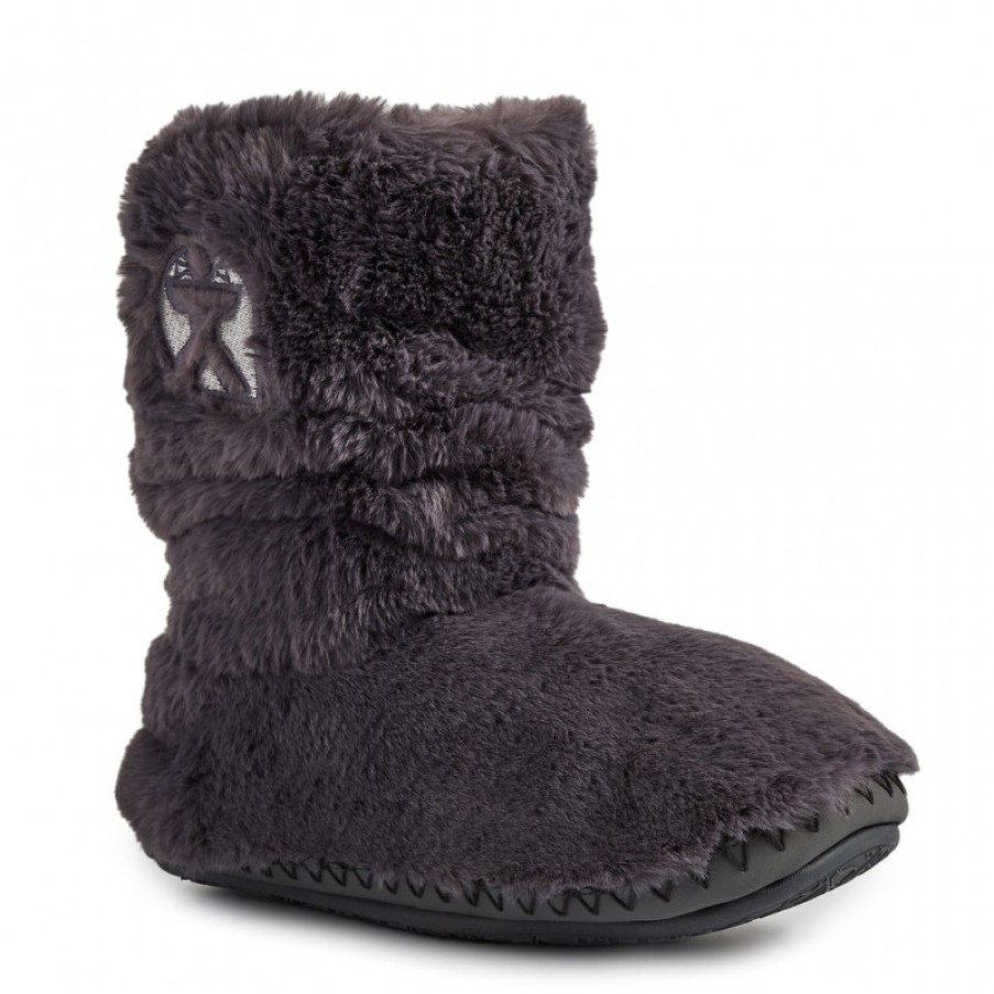 Women'S Bedroom Athletics | Gisele Recycled Faux Fur Slipper Boots - Ink