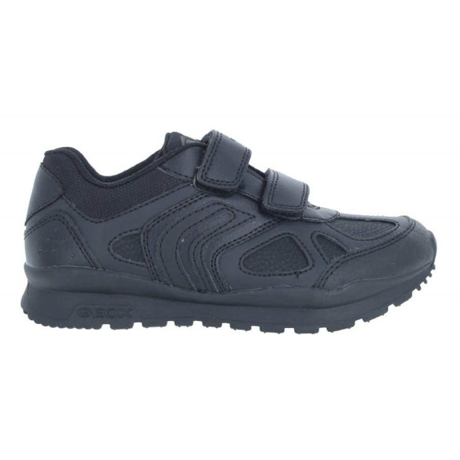 Children'S Geox Boys Trainers | Pavel J0415C Trainers - Black Leather