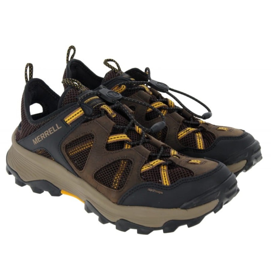 Men'S Merrell | Speed Strike J135165 Sandals - Espresso Leather