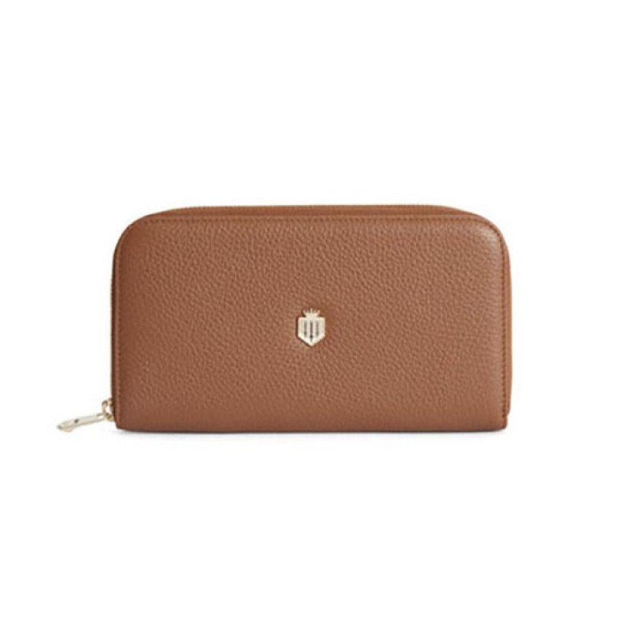 Women'S Fairfax and Favor | Fairfax & Favor Salisbury Purse - Tan Pebbled Leather