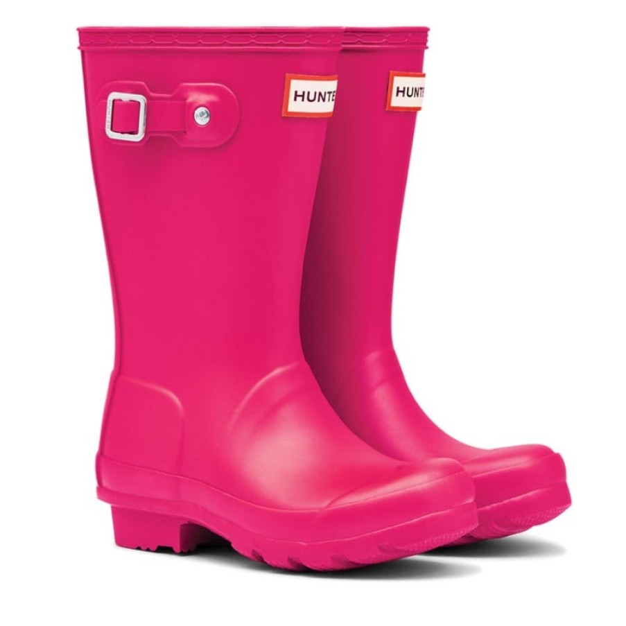 Children'S Hunter Girls Wellington Boots | Original Kids Jft6000Rma Wellies - Bright Pink