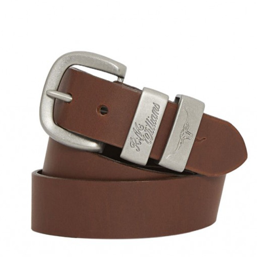 Men'S R. M. Williams | 3 Piece Solid Hide Belt - Tan