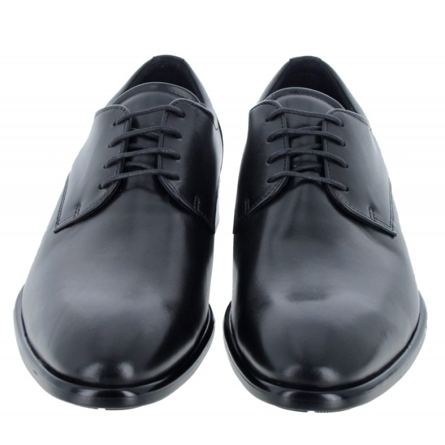 Men'S Ecco | Citytray 512734 Lace-Up Shoes - Black Leather