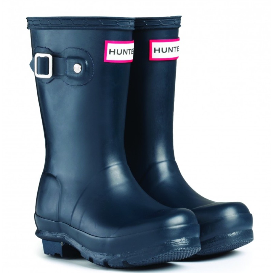 Children'S Hunter Boys Wellington Boots | Original Kids Jft6000Rma Wellies - Navy