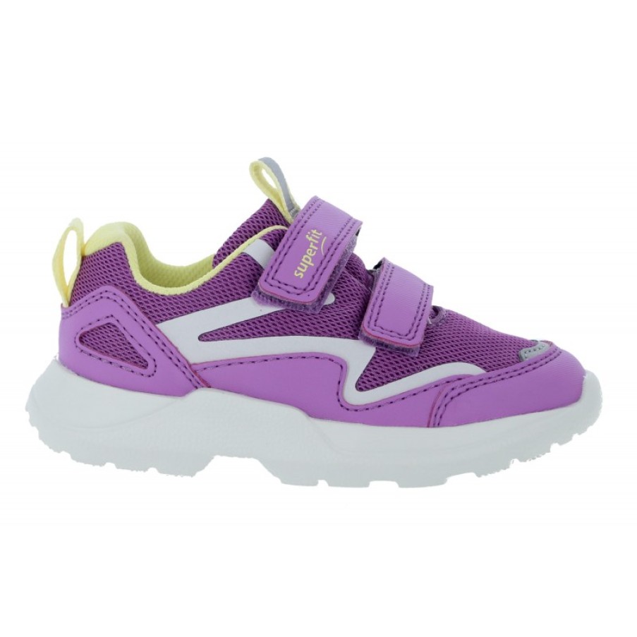 Children'S Superfit Girls Trainers | Rush Trainers - Purple/Yellow