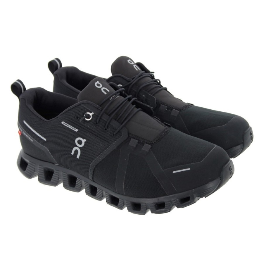 Men'S On Running | Cloud 5 Waterproof 59.98842 Mens Trainers - All Black