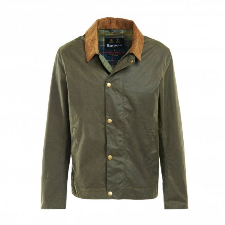 Men'S Barbour | Milton Wax Jacket Mwx1956 - Fern