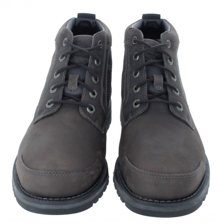 Men'S Timberland | Larchmont Ii Mid Chukka Boots Tb0A2Bfn - Dark Grey Full Grain Leather