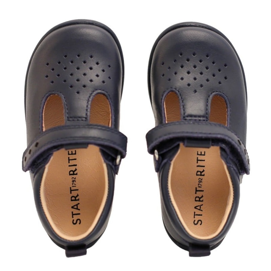 Children'S Start-Rite Girls Shoes | Jigsaw Shoes - Navy Leather